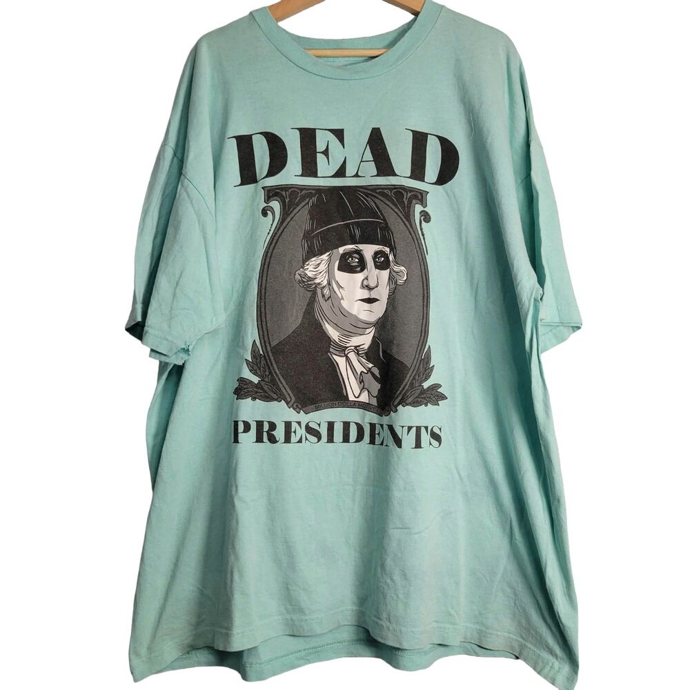 Dead Presidents Graphic T-Shirt Teal Streetwear 3X Million Dolla Motive 90s